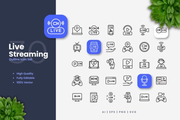 Live Streaming Icons: Essential Graphics and Icons for Branding