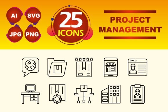Project Management Icons Graphics for Branding