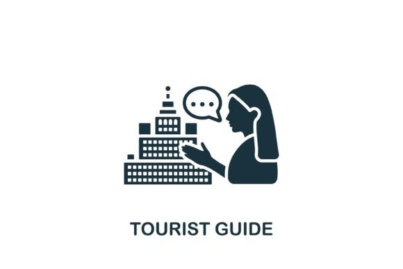 Tourist Guide Icon Graphics and Icons Review